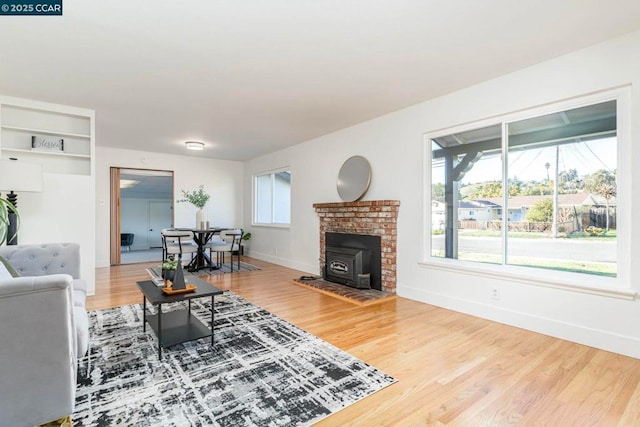 living room featuring hardwood / wood-style floors