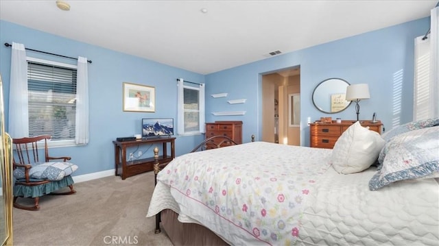 view of carpeted bedroom