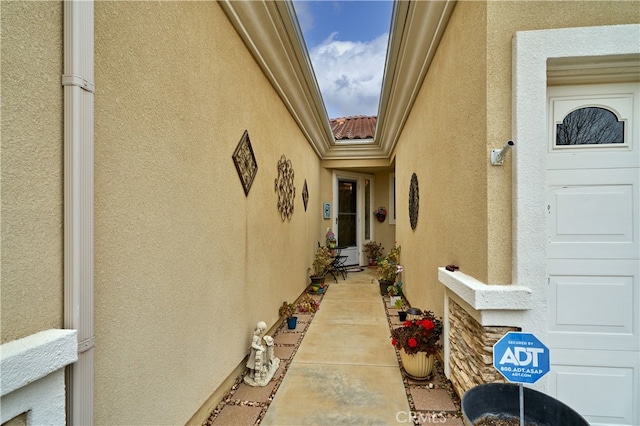 entrance to property with a garage