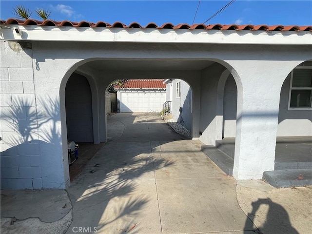 exterior space with driveway