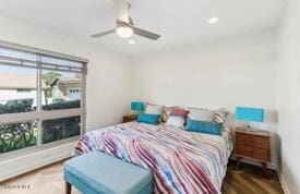 bedroom with ceiling fan