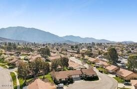 aerial view featuring a mountain view