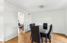 dining area featuring light hardwood / wood-style flooring