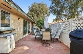 view of patio / terrace with a grill