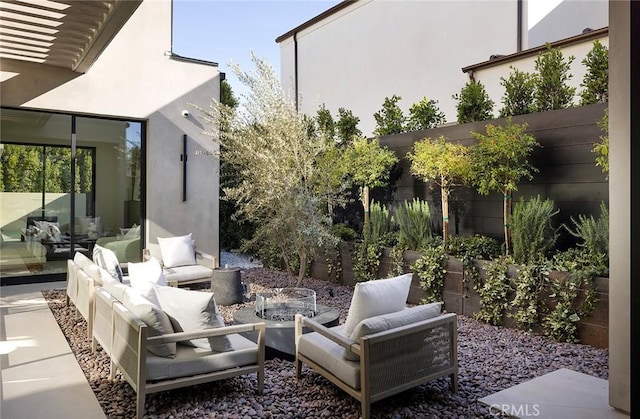 view of patio with outdoor lounge area