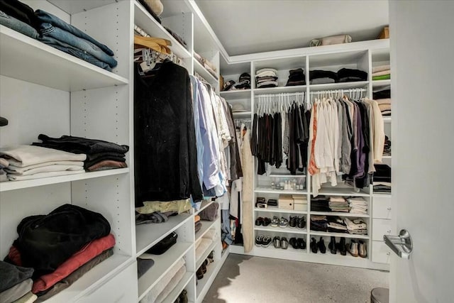 view of walk in closet