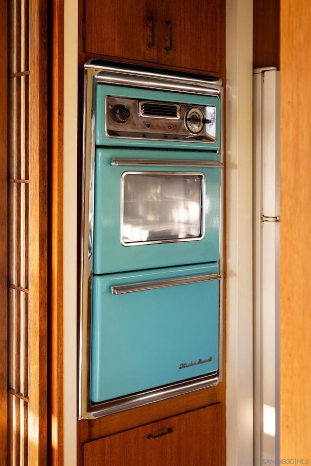 room details with white fridge