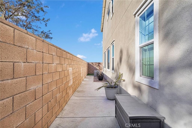 view of home's exterior with a patio area