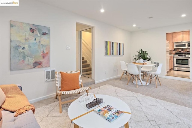 view of carpeted living room