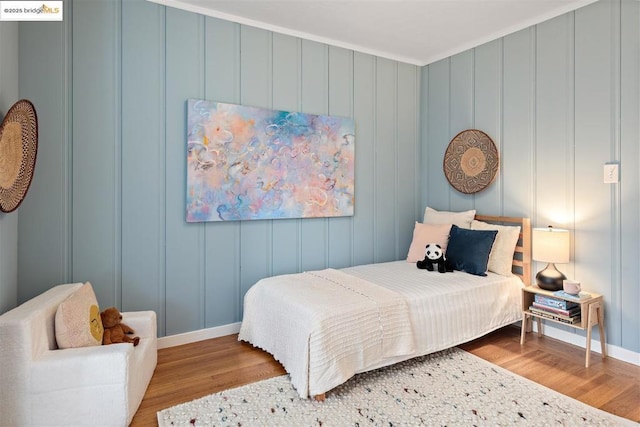 bedroom featuring light wood-type flooring