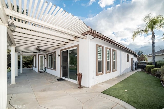 view of patio / terrace with ceiling fan