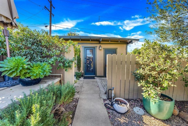 view of doorway to property