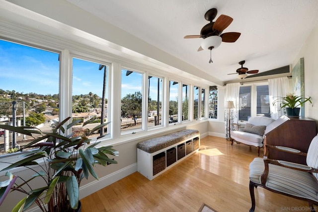 view of sunroom