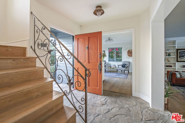 foyer featuring light hardwood / wood-style floors