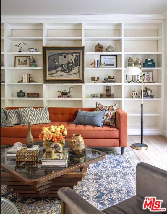 living room featuring hardwood / wood-style floors