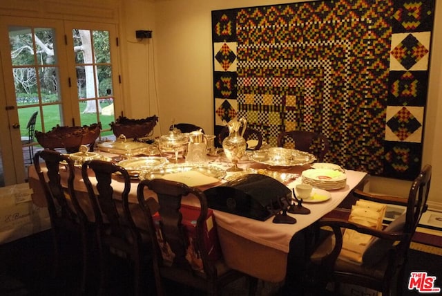 view of dining area