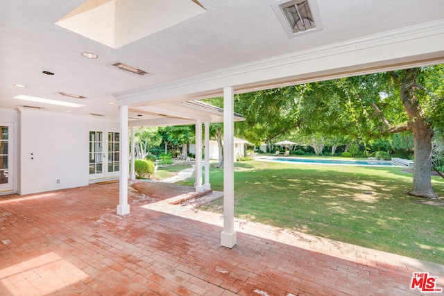 view of patio with french doors