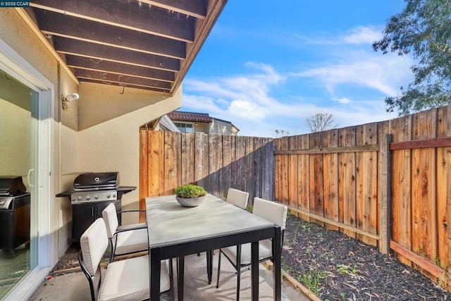 view of patio / terrace featuring area for grilling