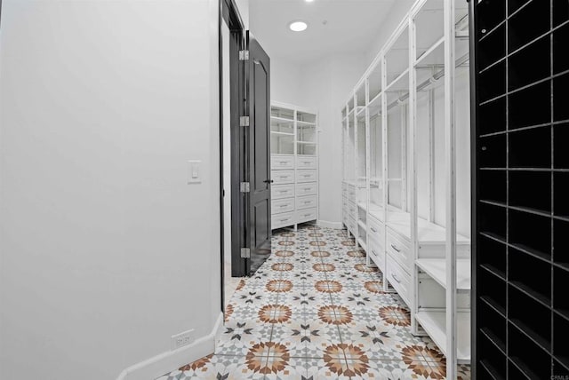 view of walk in closet