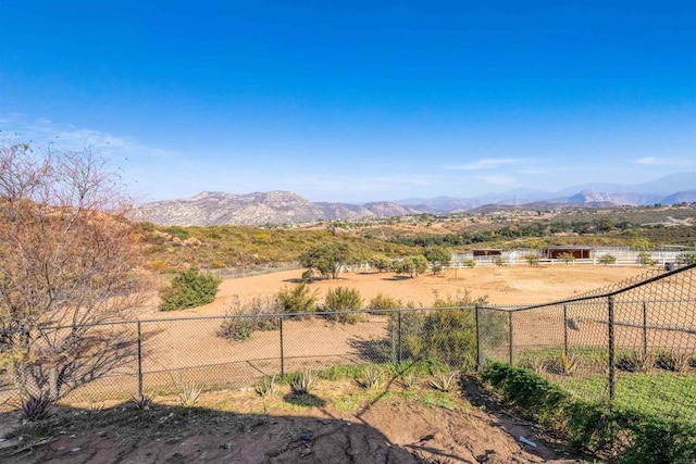 property view of mountains with a rural view