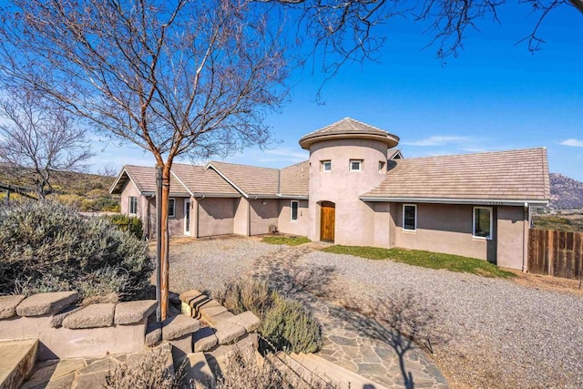 24916 Bareta Star Ranch Rd, Ramona, CA 92065 - view of front of property with stucco siding and a tile roof