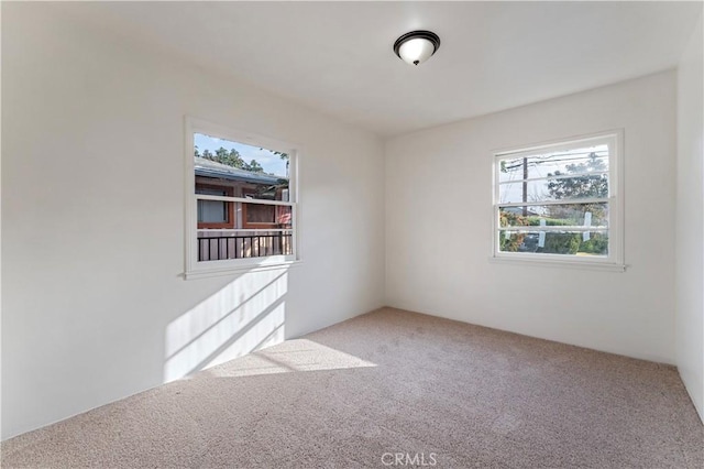 view of carpeted spare room