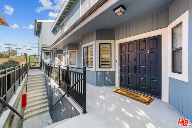 view of doorway to property