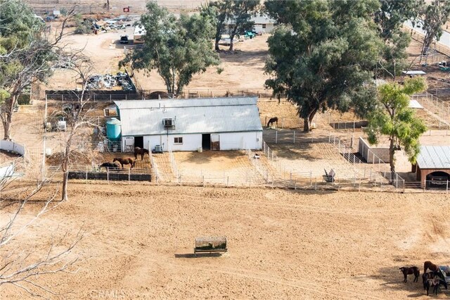 bird's eye view with a rural view