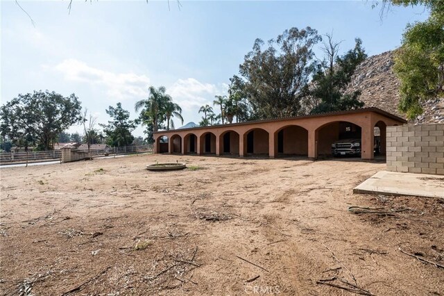 view of horse barn