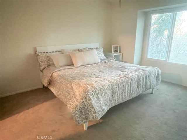 view of carpeted bedroom