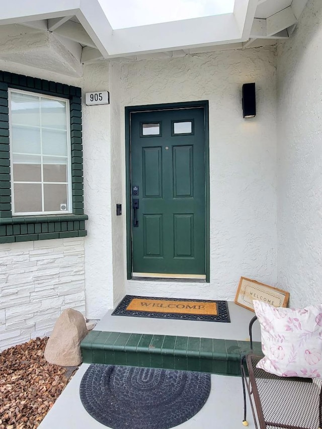 view of doorway to property