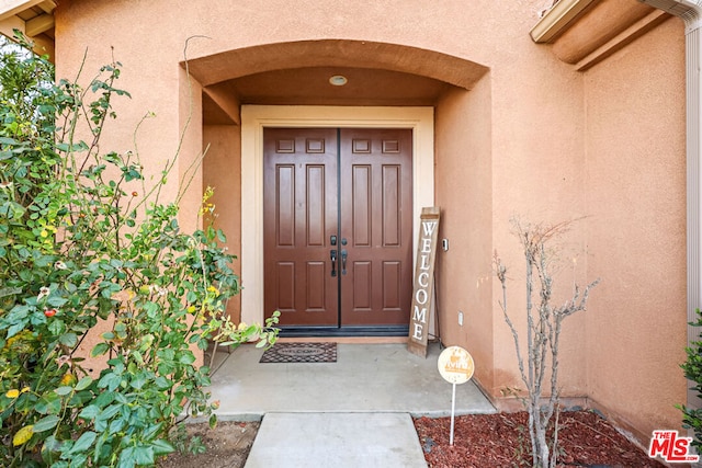 view of doorway to property