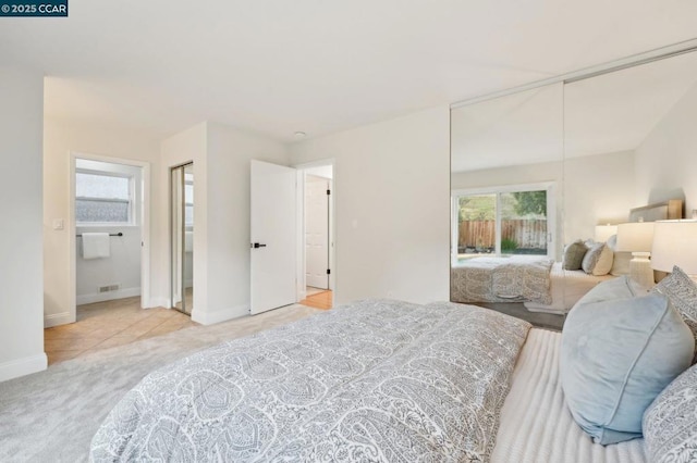 view of carpeted bedroom