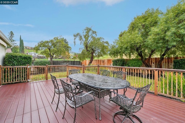 view of wooden terrace