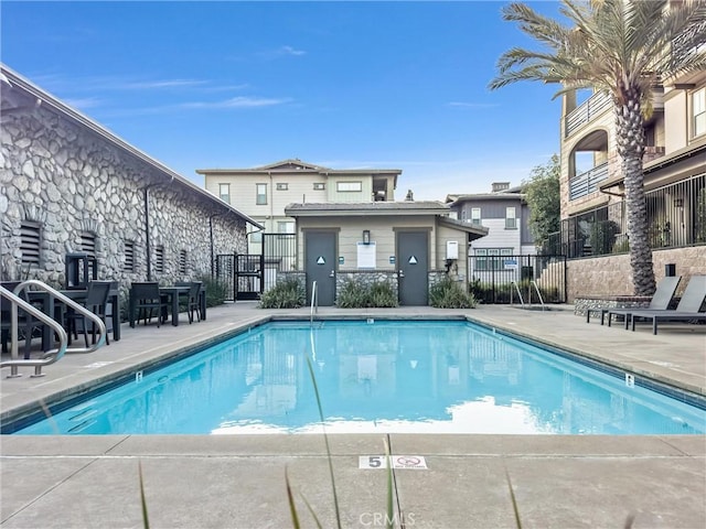 view of pool featuring a patio area