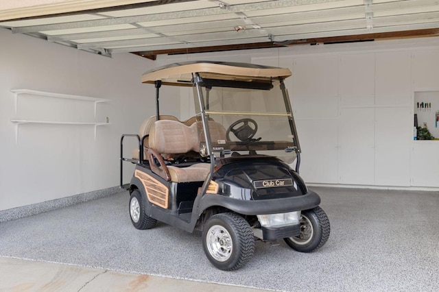 garage with a carport