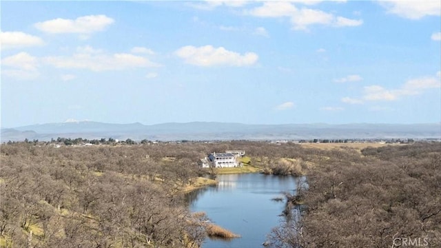 water view with a mountain view