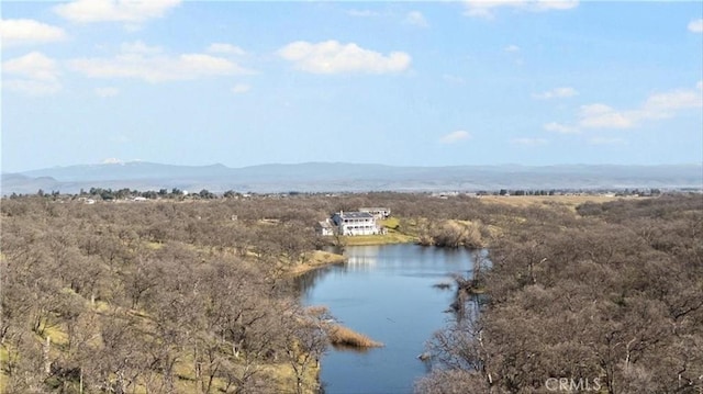 property view of water featuring a mountain view