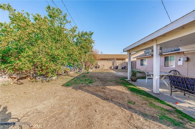 view of yard featuring a patio