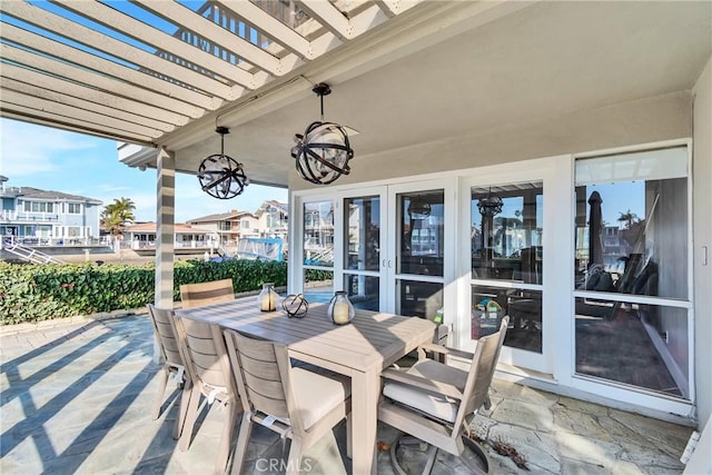 view of patio / terrace with a pergola