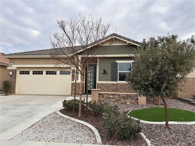 craftsman inspired home with a garage