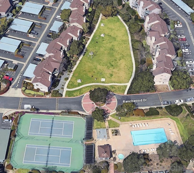 birds eye view of property