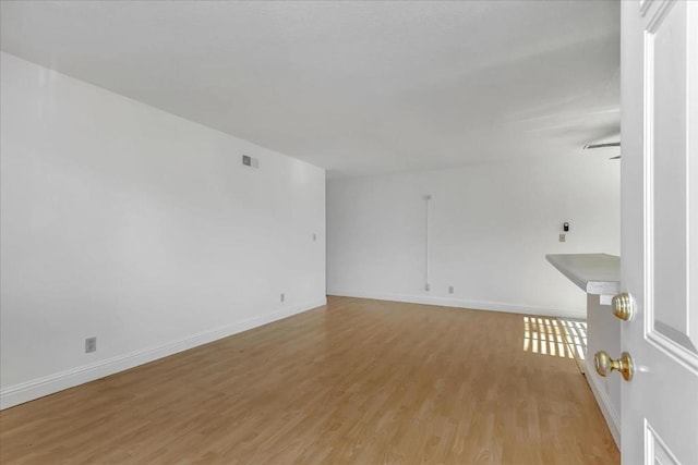 empty room featuring light wood-type flooring