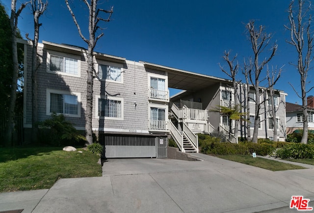 view of property featuring a garage