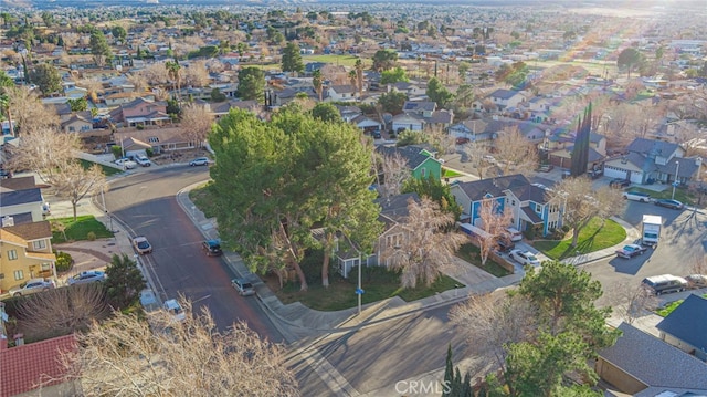 aerial view with a residential view