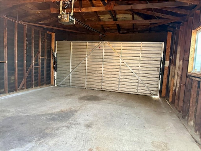 garage featuring a garage door opener