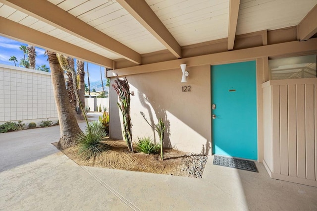 view of doorway to property