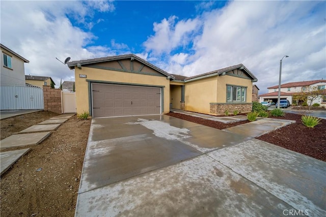 ranch-style house with a garage