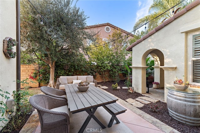 view of patio / terrace with outdoor lounge area