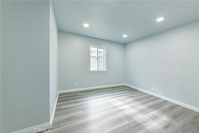 empty room featuring light hardwood / wood-style flooring